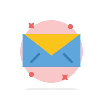 Message Mail Email Abstract Circle Background Flat color Icon vector