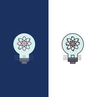 idea innovation light solution startup Flat Color Icon Vector