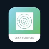 Circle Circle Maze Labyrinth Maze Mobile App Button Android and IOS Glyph Version vector