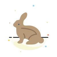 Bunny Easter Easter Bunny Rabbit Abstract Flat Color Icon Template vector