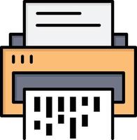 Confidential Data Delete Document File Information Shredder  Flat Color Icon Vector icon banner Temp