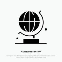 World Globe Science solid Glyph Icon vector