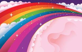 Sparkling Rainbow Background vector