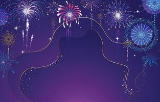 Firework Background Template vector