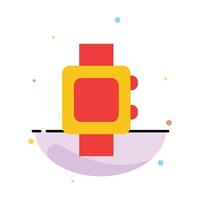 Hand Watch Clock School Abstract Flat Color Icon Template vector