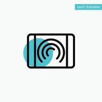 Interaction User Touch Interface turquoise highlight circle point Vector icon