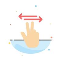 Gestures Hand Mobile Touch Abstract Flat Color Icon Template vector