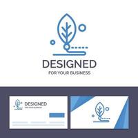 Creative Business Card and Logo template Artificial Biology Digital Leaf Life Vector Illustration