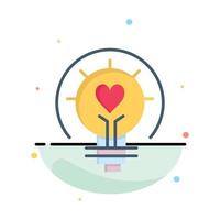 Bulb Valentine Light Light Bulb Tips Abstract Flat Color Icon Template vector