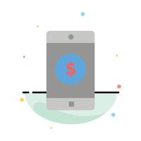 Application Mobile Mobile Application Dollar Abstract Flat Color Icon Template vector