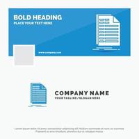 Blue Business Logo Template for Bill. excel. file. invoice vector