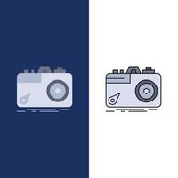 Camera photography capture photo aperture Flat Color Icon Vector