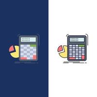 calculadora cálculo matemáticas progreso gráfico color plano icono vector