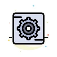 Gear Setting Box Abstract Flat Color Icon Template vector