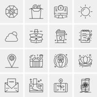 16 Business Universal Icons Vector Creative Icon Illustration to use in web and Mobile Related proje