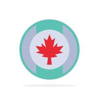 Flag Leaf Tree Abstract Circle Background Flat color Icon vector