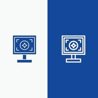 Brand Branding Design Print Line and Glyph Solid icon Blue banner Line and Glyph Solid icon Blue ban vector