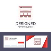 Creative Business Card and Logo template Website Browser Business Corporate Page Web Webpage Vector