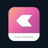 Arrow Pointer Left Mobile App Button Android and IOS Glyph Version vector