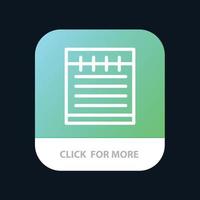 Notebook Study Education School Mobile App Button Android and IOS Line Version vector