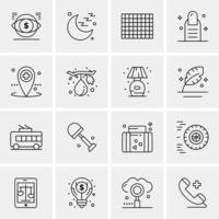 16 Universal Business Icons Vector Creative Icon Illustration to use in web and Mobile Related proje