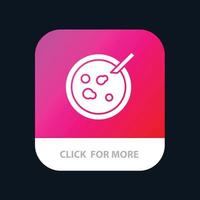 Petri Dish Analysis Medical Mobile App Button Android and IOS Glyph Version vector