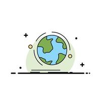 globe world discover connection network Flat Color Icon Vector