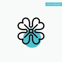 Anemone Anemone Flower Flower Spring Flower turquoise highlight circle point Vector icon