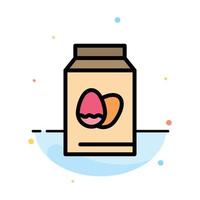 Egg Bottle Easter Holiday Abstract Flat Color Icon Template vector