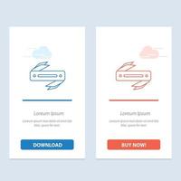 Knife Razor Sharp Blade  Blue and Red Download and Buy Now web Widget Card Template vector