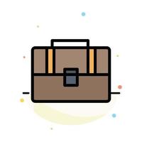 Bag Suitcase Case Handbag Abstract Flat Color Icon Template vector