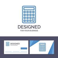 Creative Business Card and Logo template Calculator Calculate Education Vector Illustration