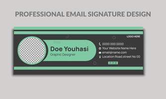 Email signature template or email footer design vector