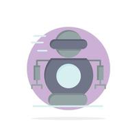 Human Technology Robotic Robot Abstract Circle Background Flat color Icon vector
