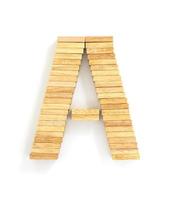 Wooden domino alphabet,B photo