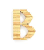 alfabeto de dominó de madera, b foto
