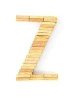 alfabeto de dominó de madera, z foto