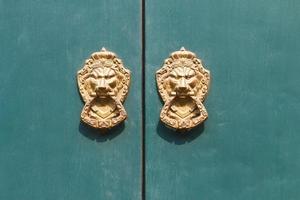 Door knocker lion head photo