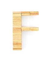 Wooden domino alphabet,F photo