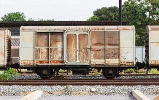 antiguo contenedor de tren foto