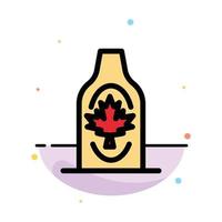 Bottle Autumn Canada Leaf Maple Abstract Flat Color Icon Template vector