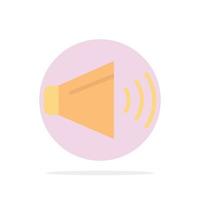 Sound Speaker Volume On Abstract Circle Background Flat color Icon vector