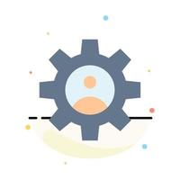 Gear Controls Profile Use Abstract Flat Color Icon Template vector