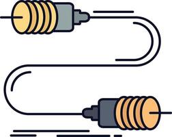 Buzz communication interaction marketing wire Flat Color Icon Vector