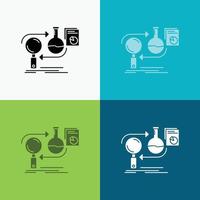 Analysis. business. develop. development. market Icon Over Various Background. glyph style design. designed for web and app. Eps 10 vector illustration