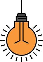 Light Bulb Idea Tips Suggestion  Flat Color Icon Vector icon banner Template