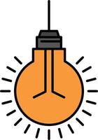 Light Bulb Idea Tips Suggestion  Flat Color Icon Vector icon banner Template