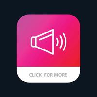 Sound Speaker Volume On Mobile App Button Android and IOS Line Version vector