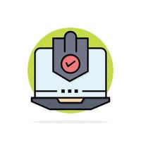 Antivirus Computer Internet Laptop Protected Protection Security Abstract Circle Background Flat col vector
