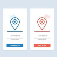 Location Map Pointer  Blue and Red Download and Buy Now web Widget Card Template vector